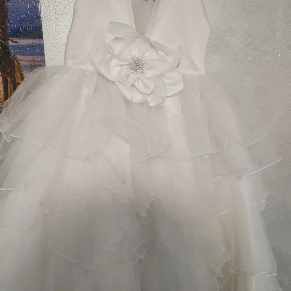 J.O.A. Cream Tiered Halter Sundress for Weddings - Picture 5 of 5